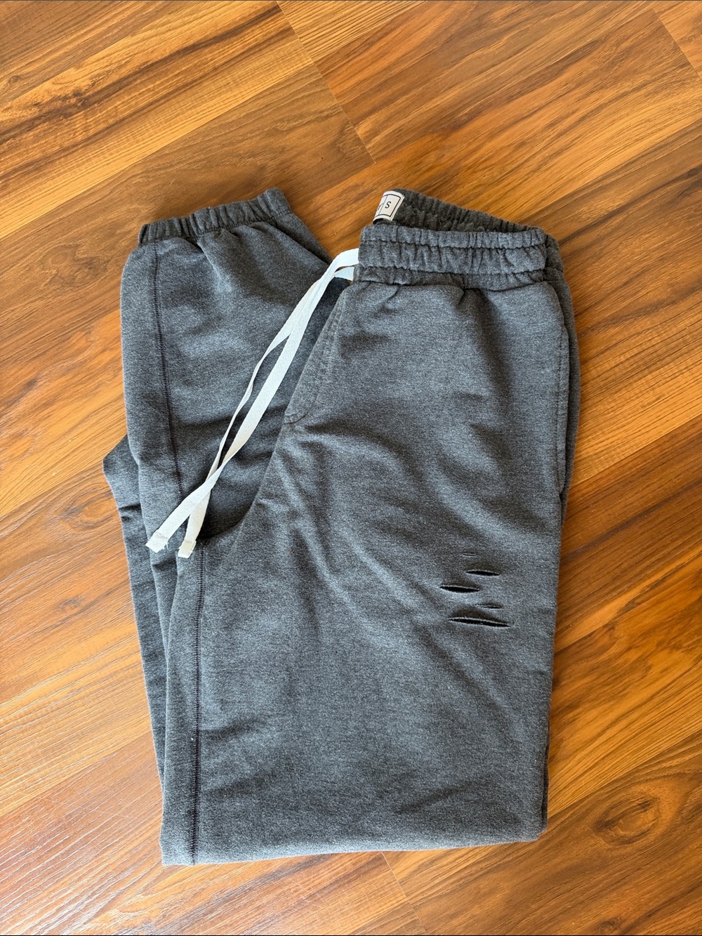 Chelsea DeBoer distressed sweats